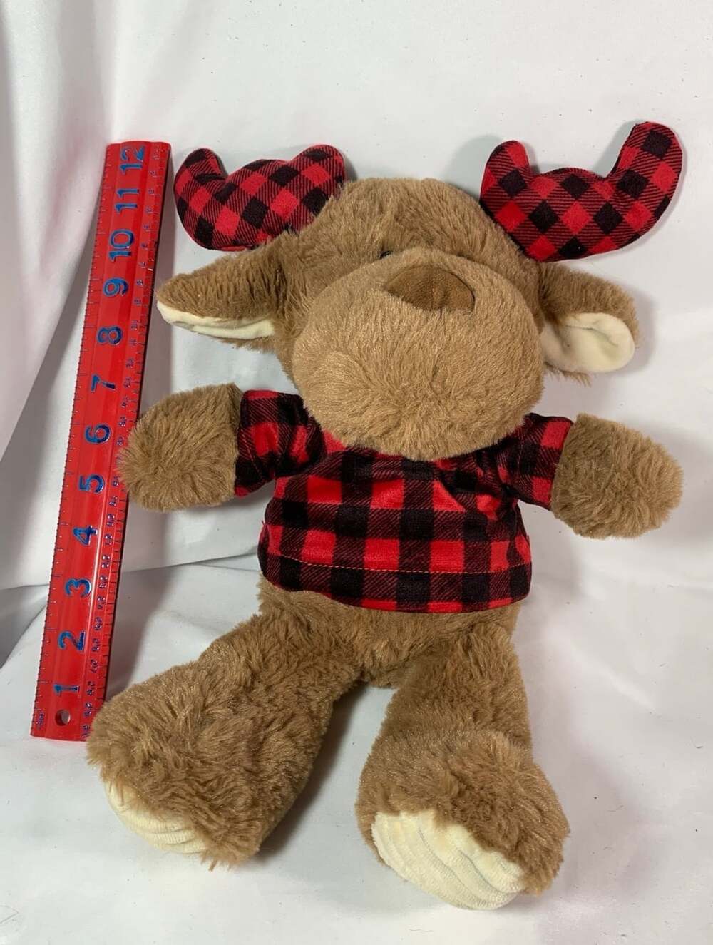Spark Create Imagine Lumberjack Shirt Brown Moose rattle plush